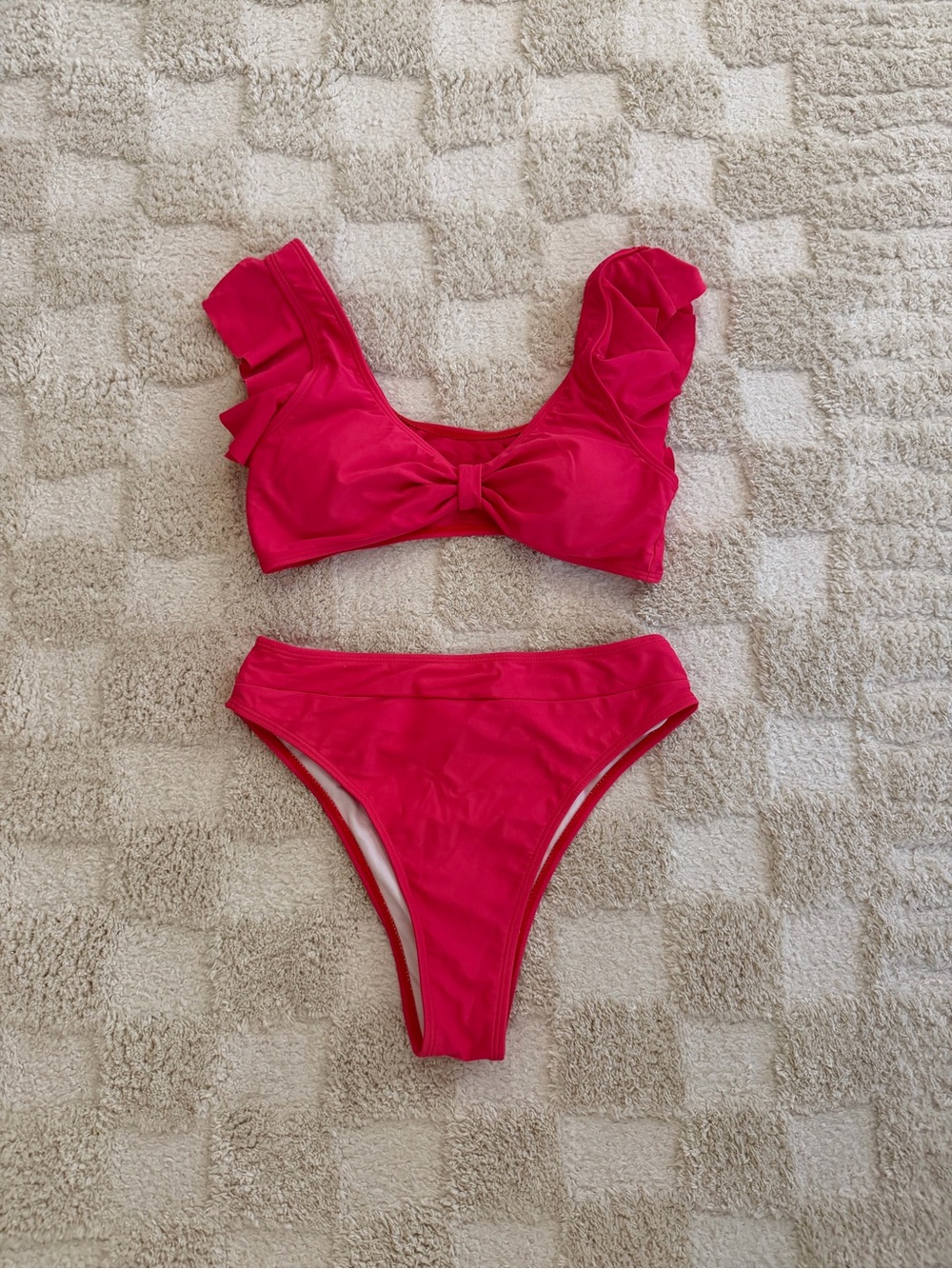 Women’s Pink Ruffle Bikini Set